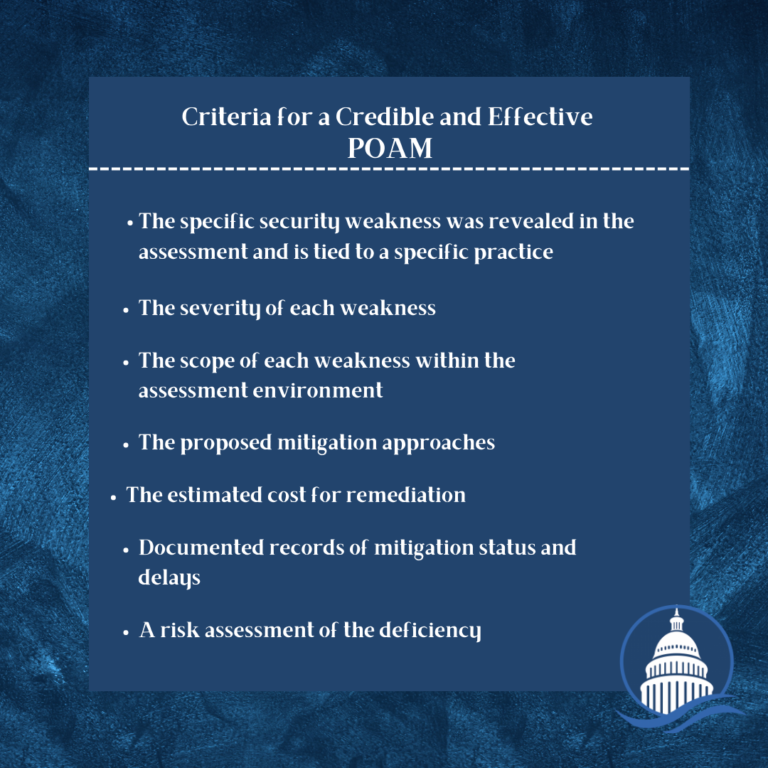 POAMs and Their Significance in CMMC Assessments